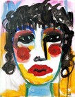 Hand Painted Neo Expressionist Portrait Acrylic 11x14 Canvas,  Holly Hammond — photo 2