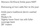 Cato Mid Rise Modern Fit Skinny Distressed Raw Hem Women's Denim Ankle Jeans 12 — photo 6