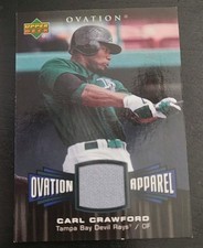 2006 Upper Deck Ovation Carl Crawford Ovation Apparel Jersey Patch Relic #OA-CC