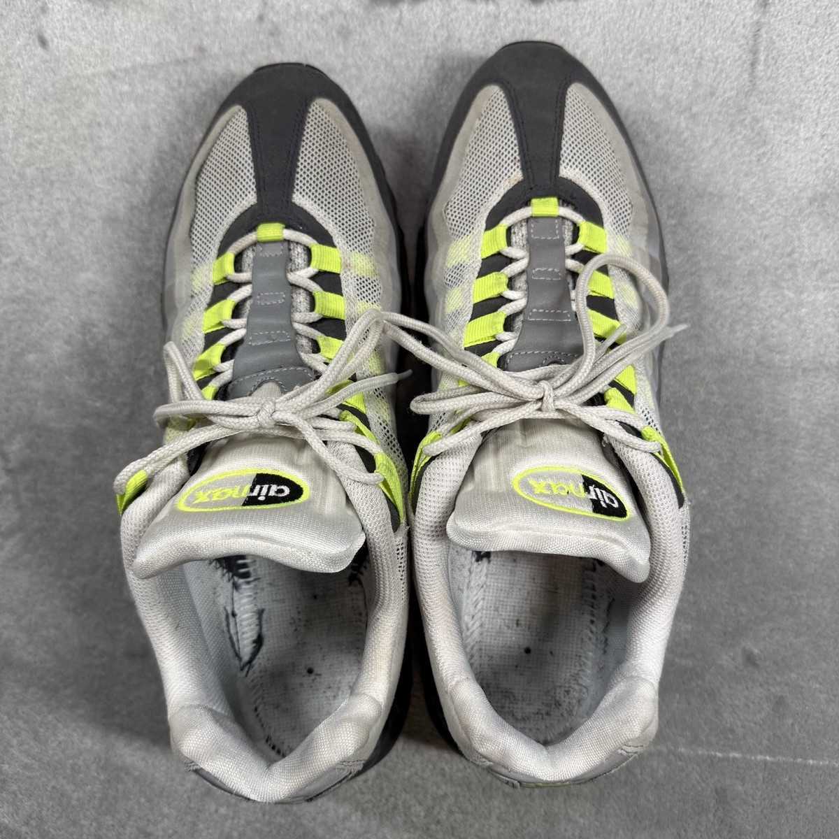Nike AIR MAX 95 NO SEW 'NEON' Men's Size 12 Grey Green Streetwear