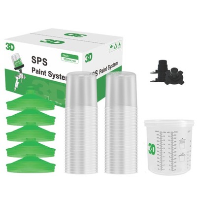 3D Products 3DD-K-SPS3-400 Speedy Paint System 400 Ml/14 Oz Set (125 Mic Lid)