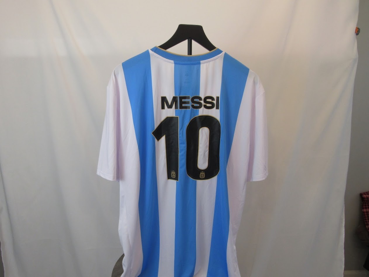 NWOT Argentina Messi 10 Soccer Jersey Mens XXL AFA Official Product World Cup