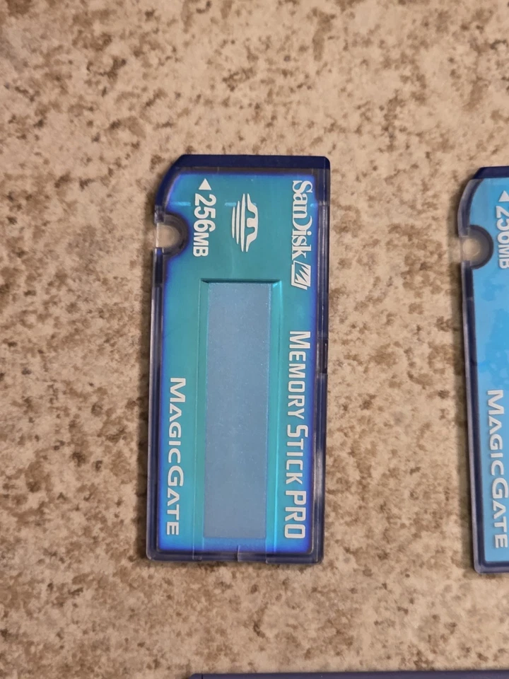 2 SanDisk 256MB Memory Stick Pro Card Magic Gate & 1 Sony 128MB Memory Stick.  - Image 3 of 4