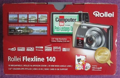 Digitalkamera Rollei Flexline 140 10MP 4×Zoom Zubehörpaket OVP kostenl. Versand