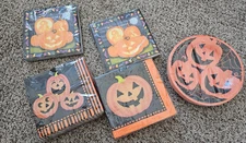 Halloween Set of Plates (20 Pcs) and Napkins (126 Pcs)- New- Free Shipping
