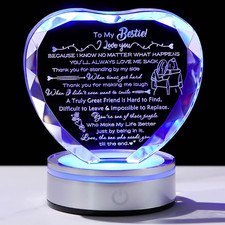 Bestie Gifts for Women Crystal Keepsake Birthday Unique Gift for Best Friend wit