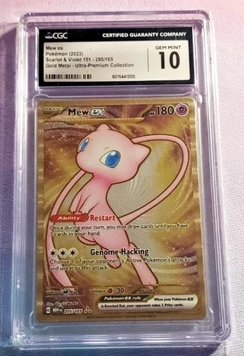 2023 Pokemon SV 151 Gold Metal Ultra Premium Coll #205 Mew ex CGC 10