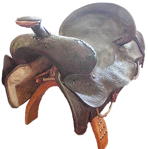 Western Roping Saddle Foot Stool