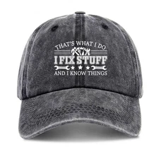 zcyhtqp, That's What I Do I Fix Stuff and I Know Things, Funny Baseball Cap, ...