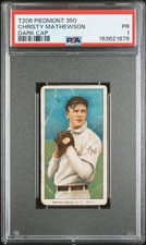 1909-11 T206 WHITE BORDER #NN CHRISTY MATHEWSON (DARK CAP) PSA 1 PR Centered