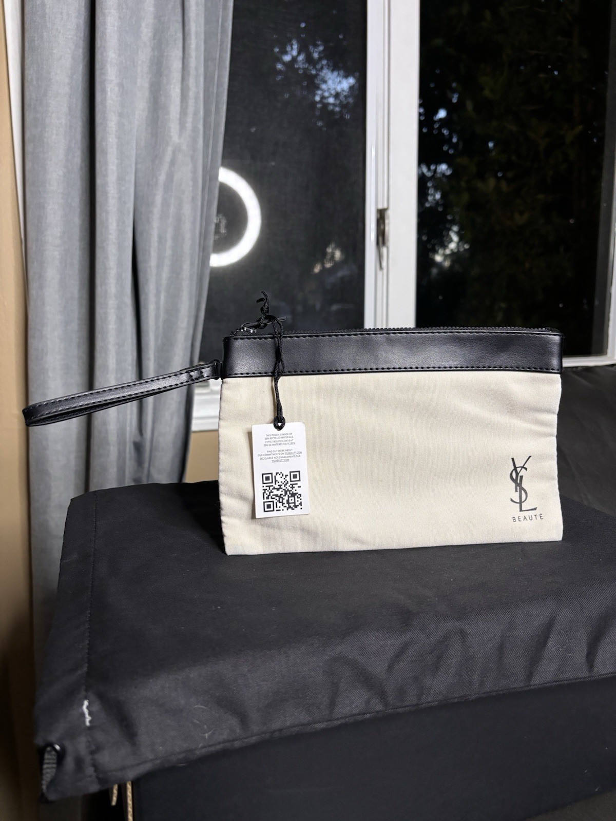 Borsa Yves Saint Laurent YSL Beaute Pouch toilette viaggio tela trucco cosmetica