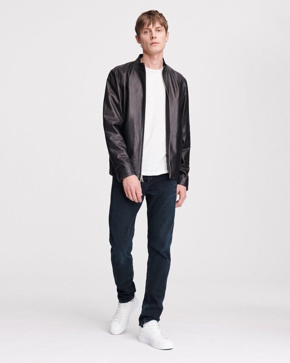 New Rag & Bone Archie 100% Lamb Leather Jacket Size XL MSRP