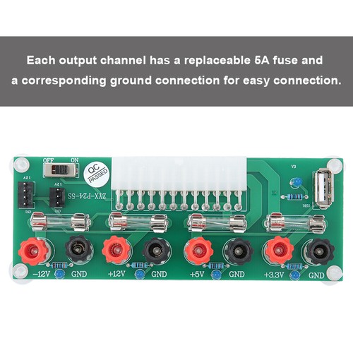 20/24Pin ATX Port Desktop PC Power Supply Open Circuit Adapter With 4-Channe - Picture 8 of 12