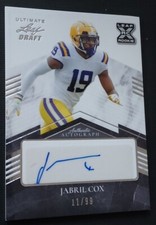 2021 Leaf Ultimate Draft 11/99 Jabril Cox #BA-JC1 Rookie Auto 