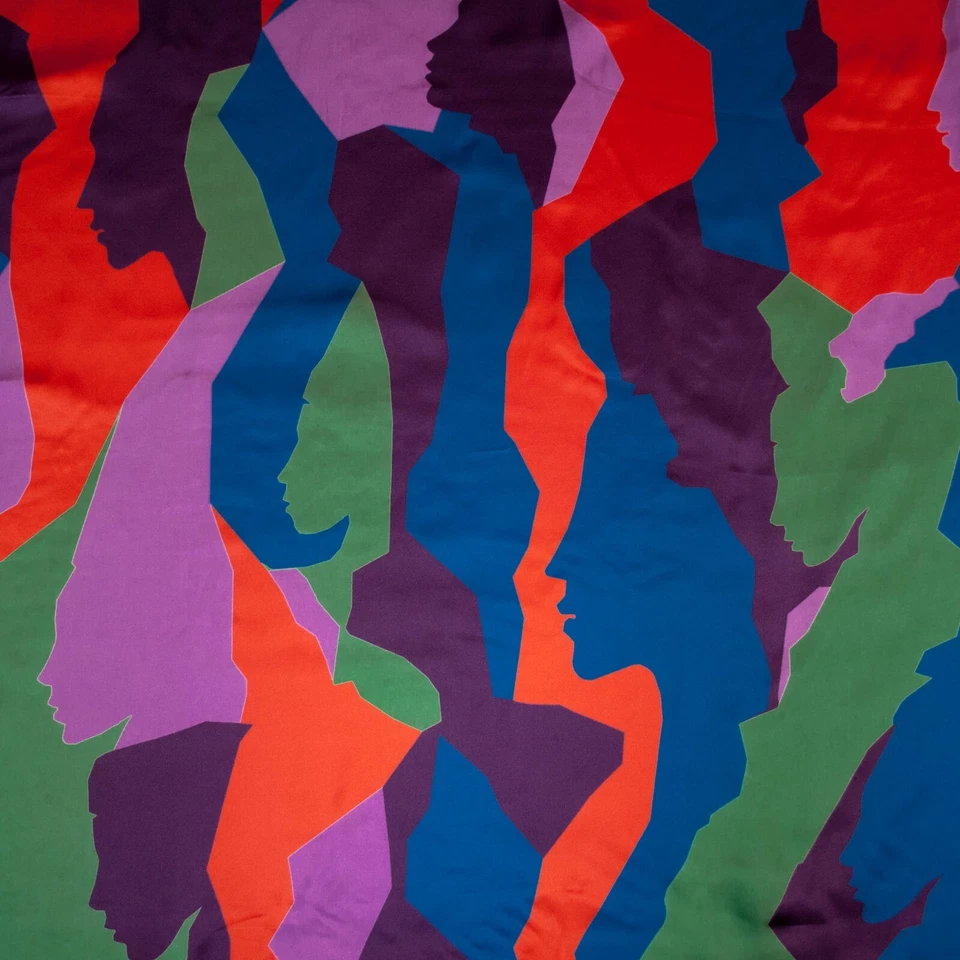 Kirin viscose satin  fabric. Abstract. Made in Italy. Price for 1.50 m - Image 4 of 4