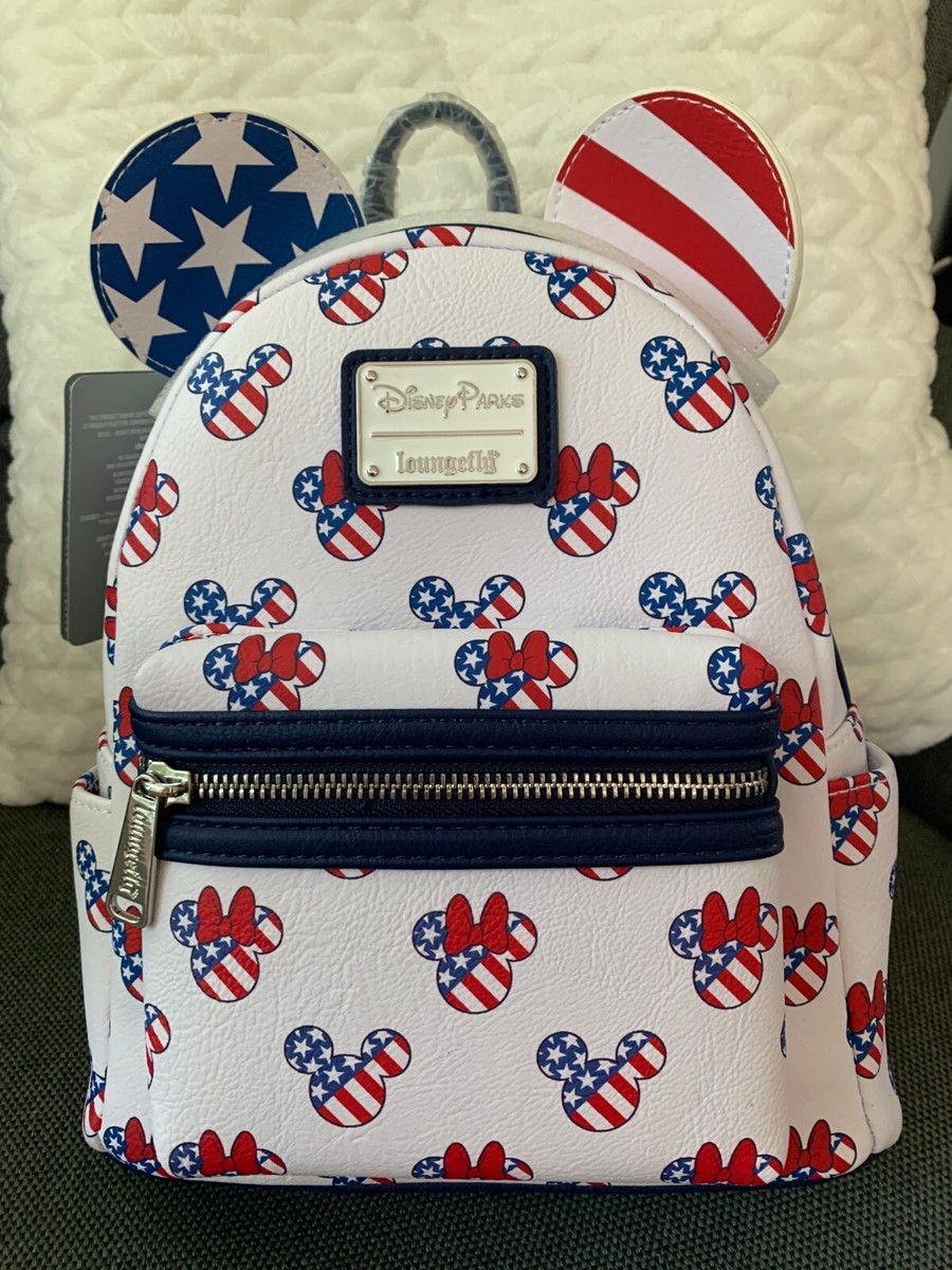 Loungefly Mickey and Minnie Mouse Americana Mini Backpack  display picture 1