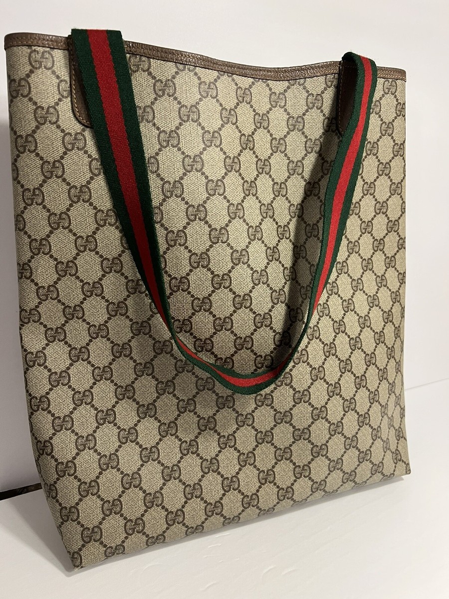 バッグ Gucci Vintage Tote Bag GG Supreme Gucci Vintage GG Supreme Sherry Cloth Tote Made In Italy 39