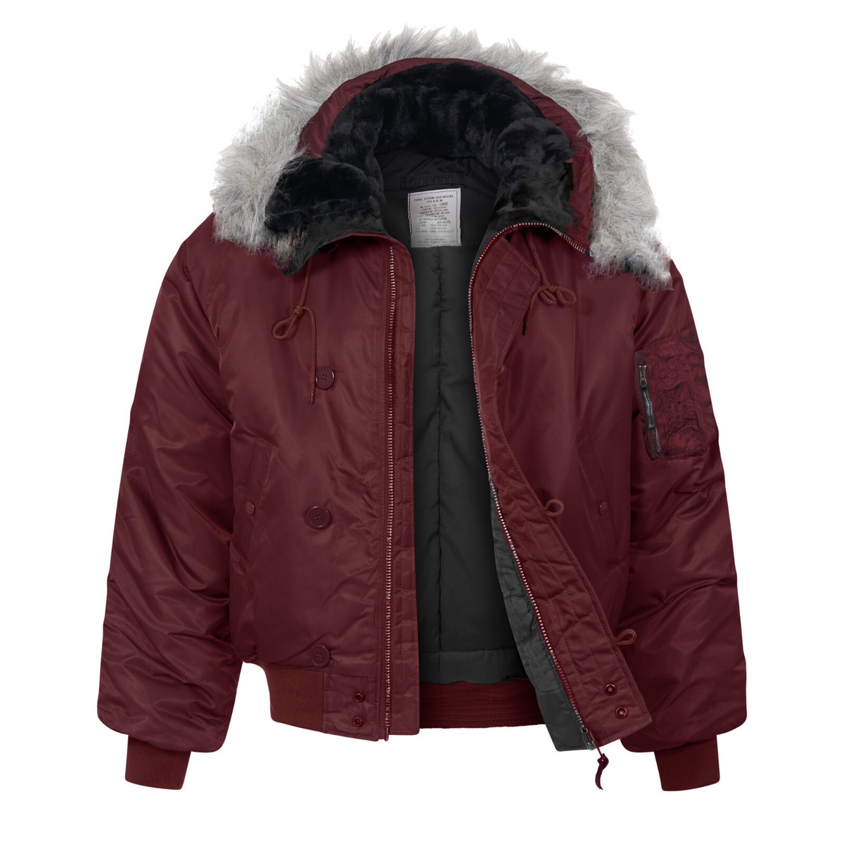 ジャケット・アウター LLLL military type N-2B flight bomber Alpha Industries Men's N-2B Short Waist Parka (XS, Black) at