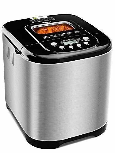 MICHELANGELO Automatic Stainless Steel Bread Maker Gluten Free 2.2Lb 15-in-1
Opens in a new window o