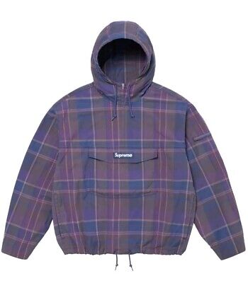 Size L - Supreme Cotton Utility Anorak (Purple Plaid)(SS24 Size L - Supreme Cotton Utility Anorak (Purple Plaid)(SS24