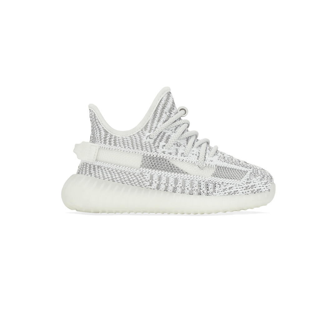 adidas Yeezy Boost 350 V2 Серые кроссовки без шнуровки для маленьких мальчиков Повседневная обувь HP659