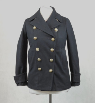 Next Petite Navy Double Breasted Pea Coat Size 8P Rrp £60 CR026 CC 01