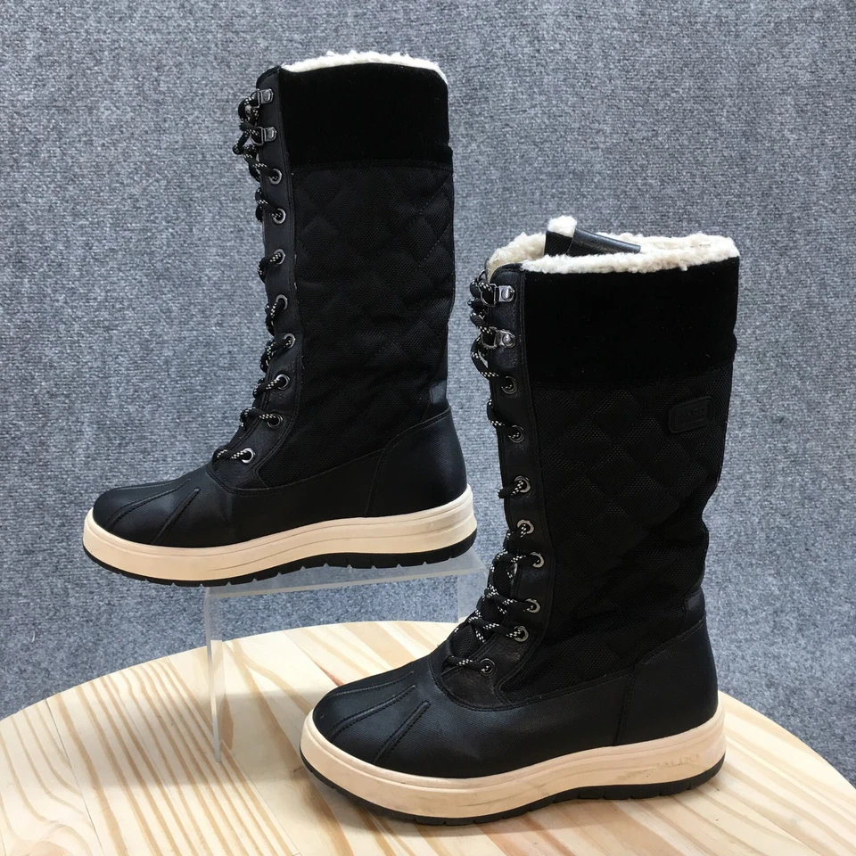 Botas de invierno impermeables Aldo para mujer 6,5 Kozy negras de imitación de cuero medio Foto 2 de 4