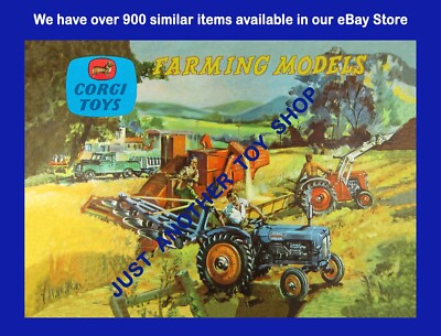 Corgi GS 22 Farming Geschenkset Traktor A4 Poster Werbung Faltblatt Ladenschild