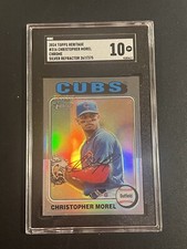 2024 TOPPS HERITAGE #316 CHRISTOPHER MOREL CHROME SILVER REFRACTOR /375 SGC 10