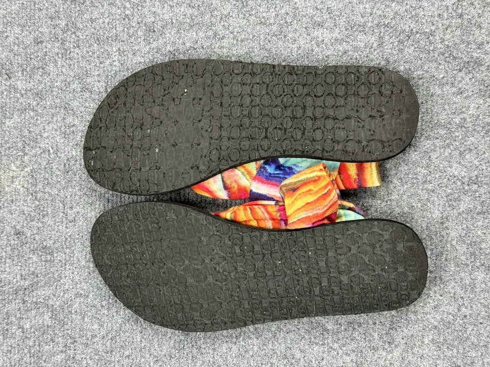 Sanok Sandal Womens Size 8 Orange And Blue Slip On Casual - Изображение 2 из 4