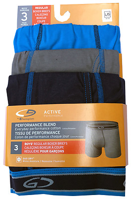 C9 By Champion BOYS' Boxer Briefs 3-Pack ''DUO DRY & ACTIVE PREFORMANCE'' NEW