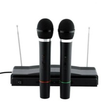 Coppia Microfoni Wireless Senza Fili 10 MT Karaoke e Musica Festa Suono Canto