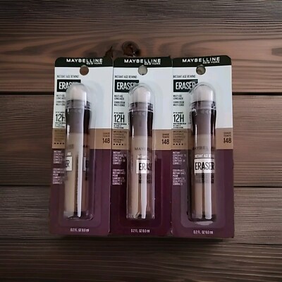 Lot Of 3 Maybelline Instant Age Rewind Eraser Multi-Use Concealer 149 0.2 FL OZ 
