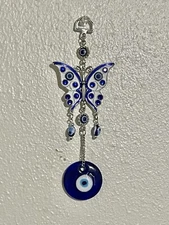 Lucky Turkish Nazer Butterfly Evil Eye Wall Hanging Protection Decor