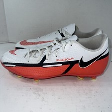 Nike Mens Phantom GT2 Club FG/MG Soccer Cleat White Orange Sz 6.5