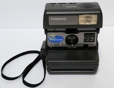 Vintage Polaroid One Step 600 Talking Camera W/ Strap Untested
