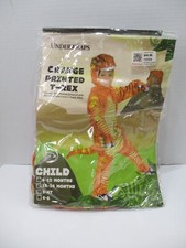 Dinosaur T Rex Costume Baby 6-12M Orange Underwraps Halloween Suit Hood Mitts