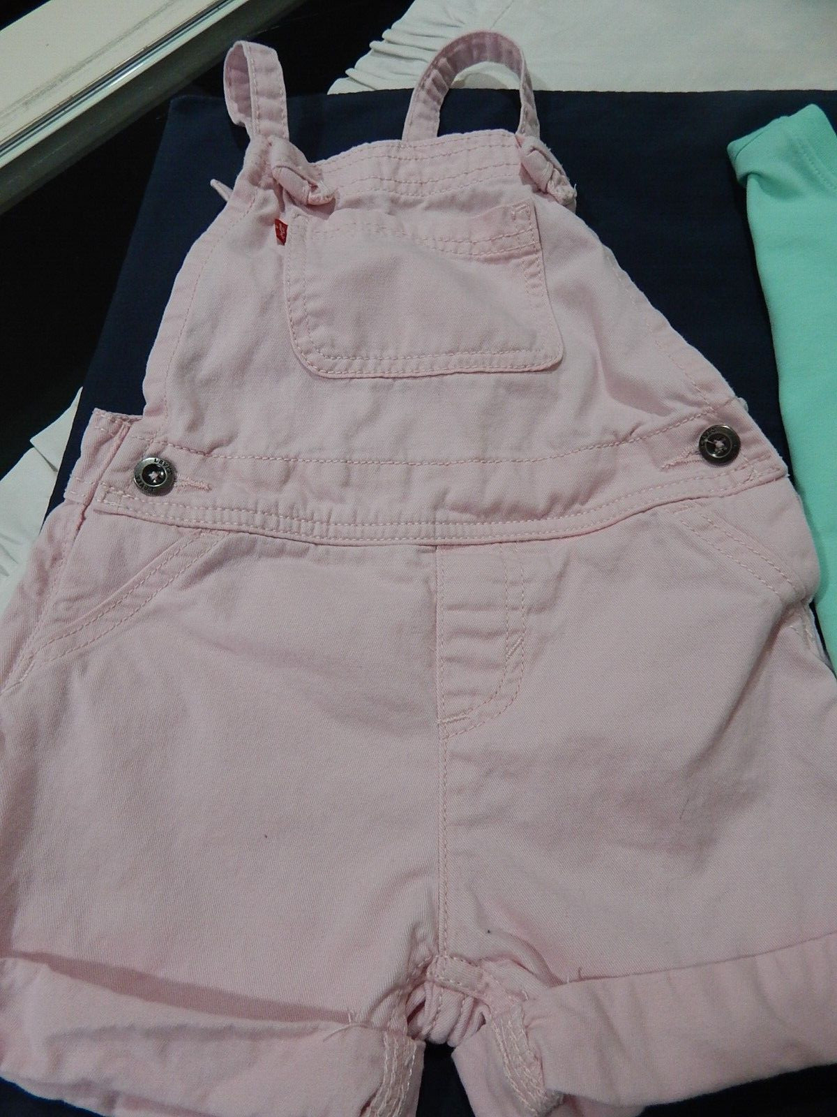 3 Pc Girls 4T Summer Spring Overall Top Pineapple Levis ON sO CUTE image 4