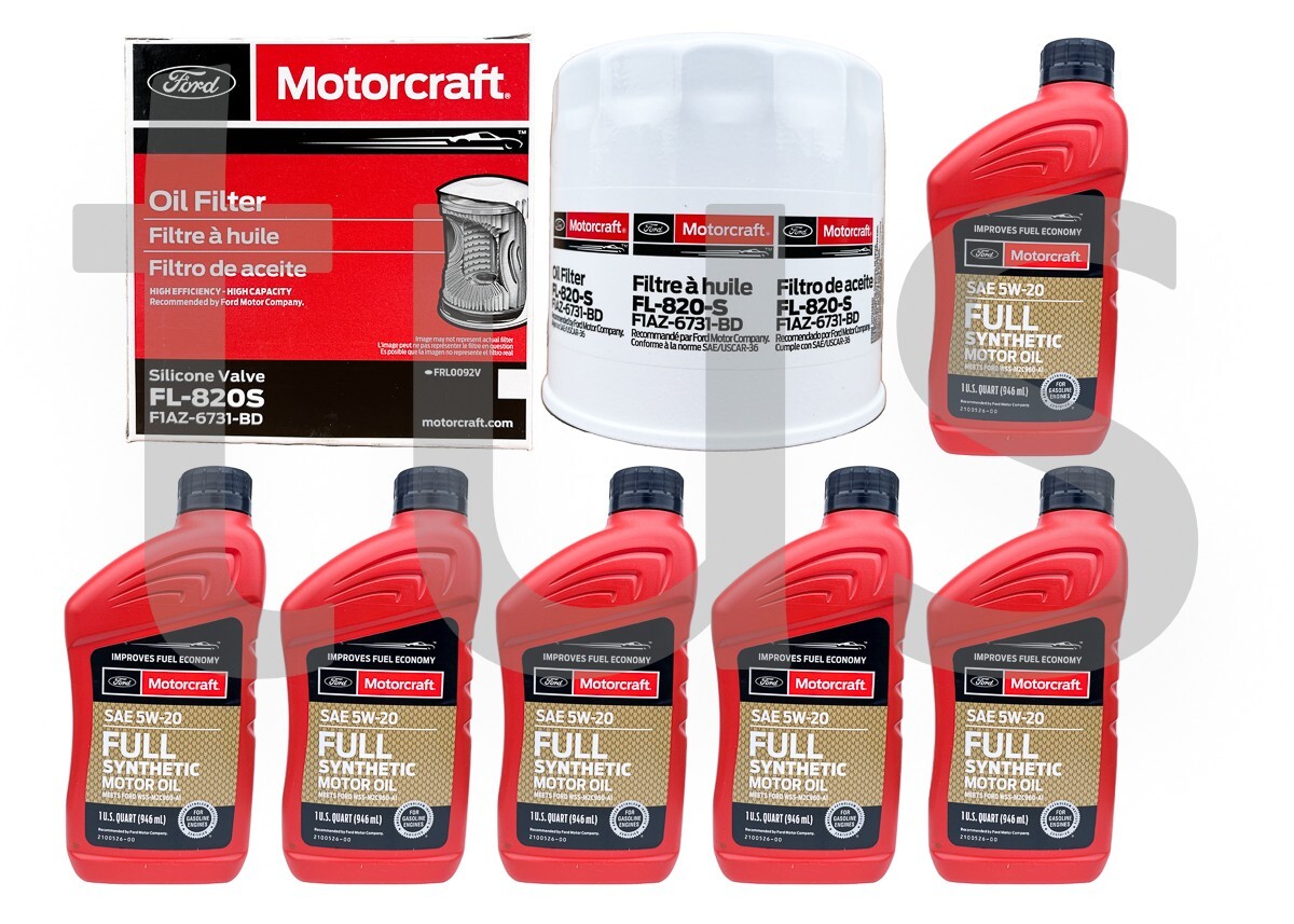 Full Synthetic Genuine Motorcraft Engine Oil Change kit 2005 Ford
