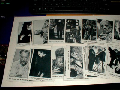 [AG21] 1973 YOU'LL DIE LAUGHING TOPPS MONSTER CARDS 25 [2 DUPLICATES] EXMT - NM 