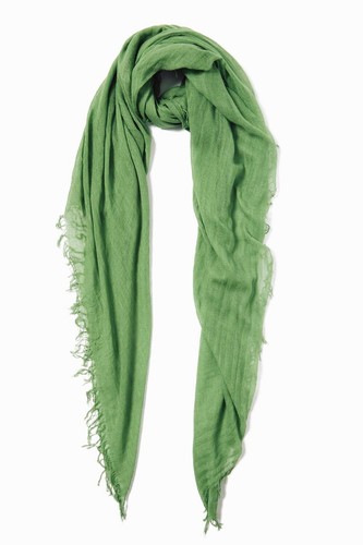 Chan Luu Soft Cashmere and Silk Scarf Wrap in Solid ENGLISH IVY GREEN BRH-SC-140