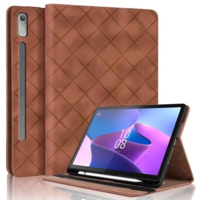 Für Lenovo Xiaoxin Pad Pro 12.7 2023 / P12 Rautengeprägt Leder Tablet Hülle