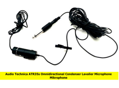 Audio Technica ATR35s Omnidirectional Condenser Lavalier Microphone Mikrophone