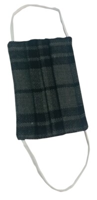 Gesichtsmaske Tartan Baumwolle waschbar wiederverwendbar Maske & Nasendraht Erwachsene Kinder UK 
