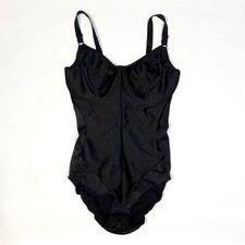 Black Vintage Shapewear 1970's black one piece shapewear with adjustable straps