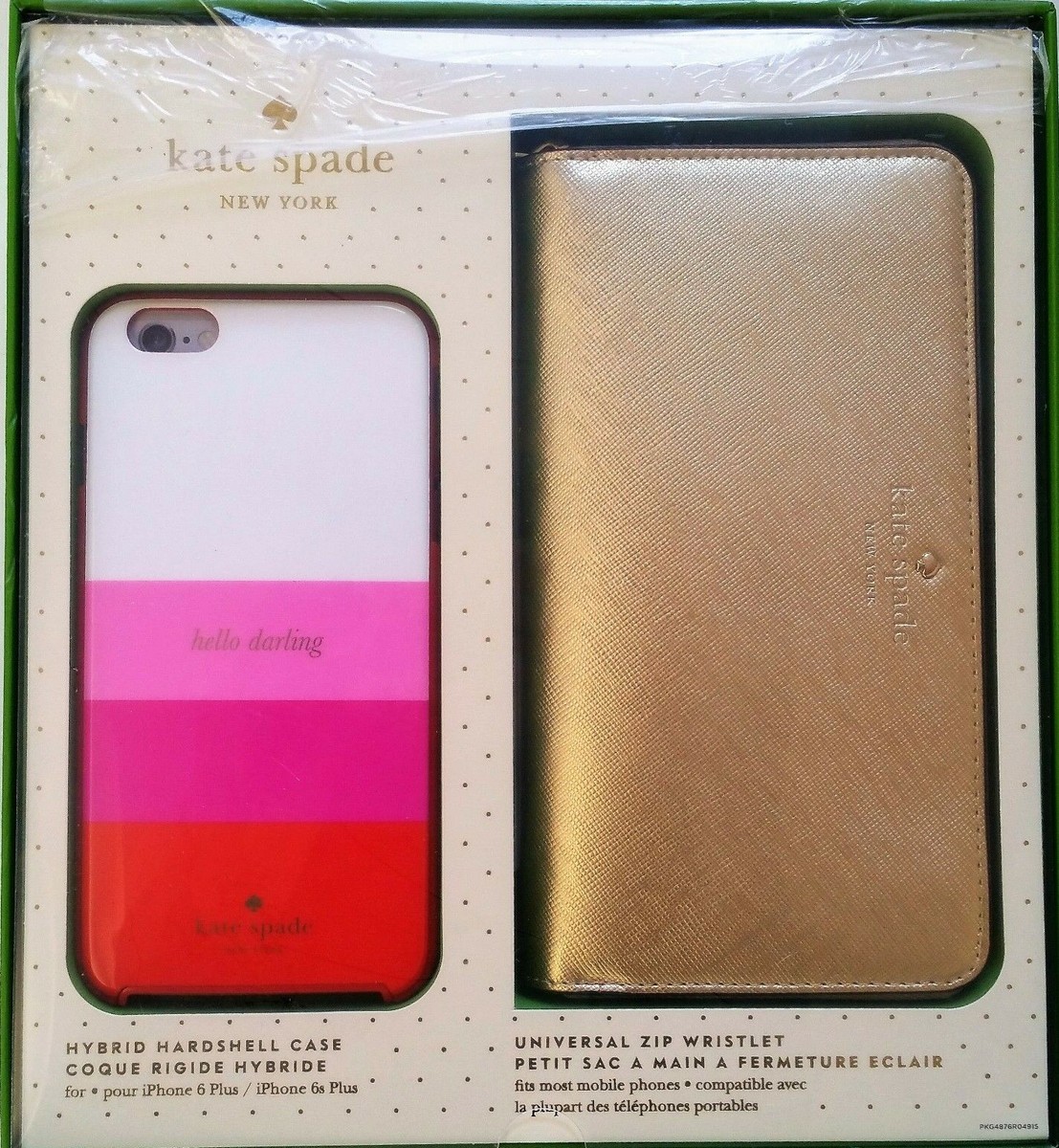 Kate Spade Universal Zip Wristlet iPhone Plus 6s Plus Case Gift