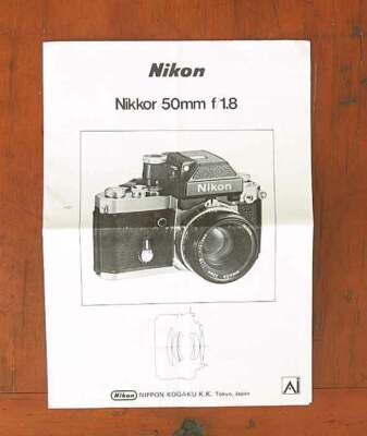 NIKON 50MM 50/1.8 NIKKOR, AI, MANUAL/36680 | eBay