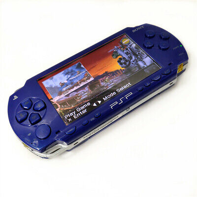 Blue Refurbished Sony Psp 1000 Handheld System Game Console Memory Card Charger Ebay