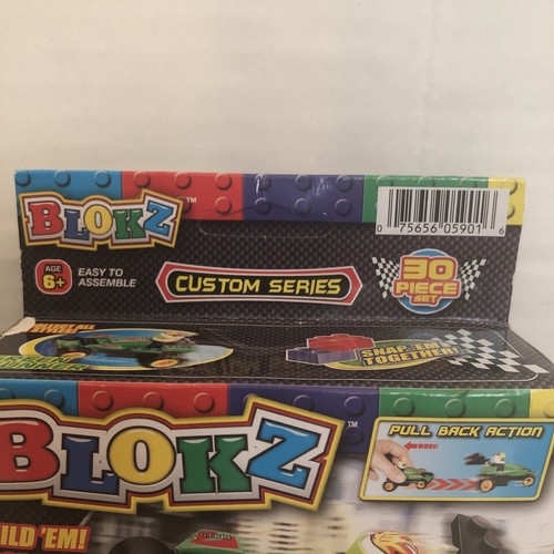 Blokz Custom Series 30 Piece Set Pull Back Racers GREEN GUNNER Factory Sealed - Bild 2 von 6