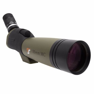TS-Optics Zoom Spektiv 18-54x55 mm Objektiv vollvergütet + Tischstativ ,TSSP55Z